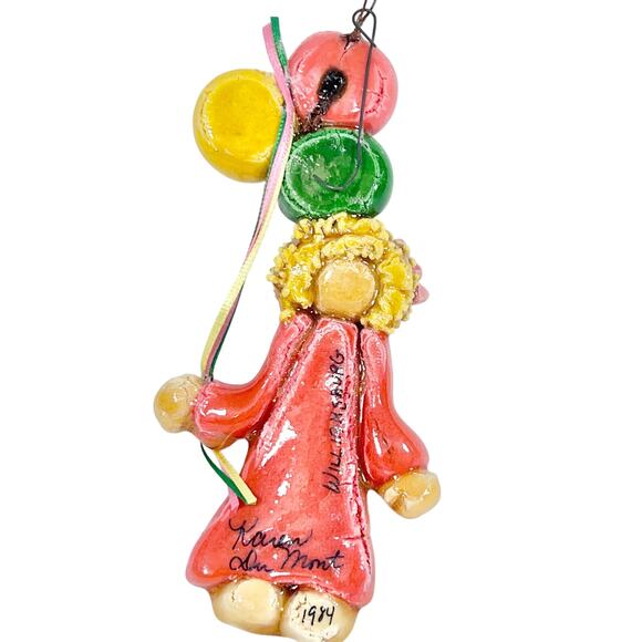 Vintage Handmade Christmas Ornaments Lot of 8 Unique Decor Dough Paper Yarn - Picture 4 of 16